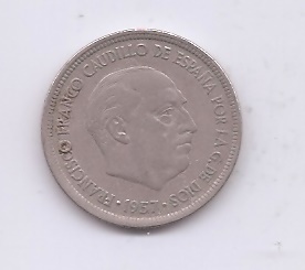 ESTADO ESPAÑOL (FRANCO) DEL AÑO 1957*69 DE 5 PESETAS